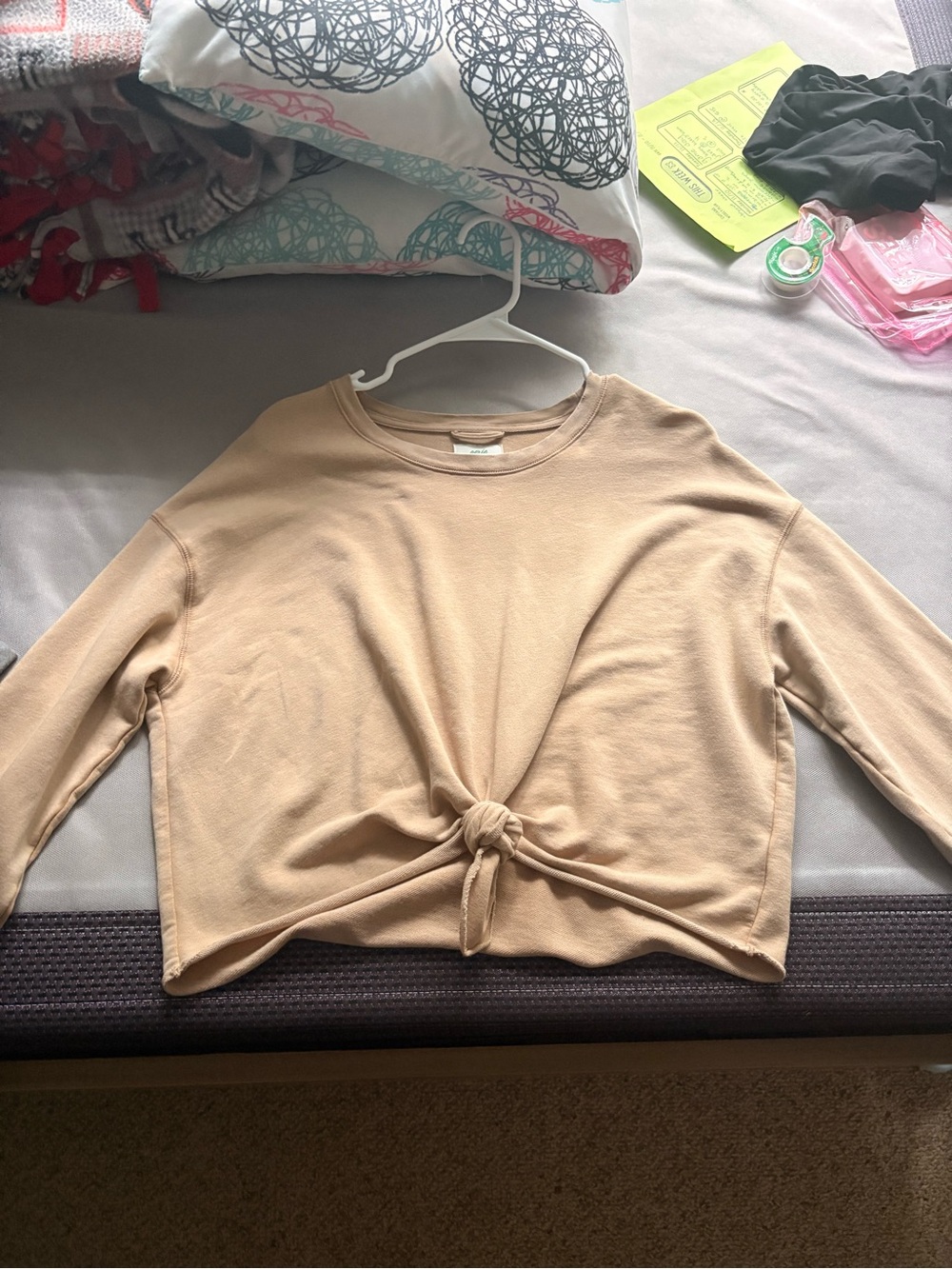 Tie front aerie top